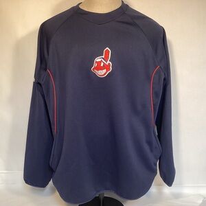 Cleveland Indians MLB Crewneck Sweatshirt Mens size Large Majestic